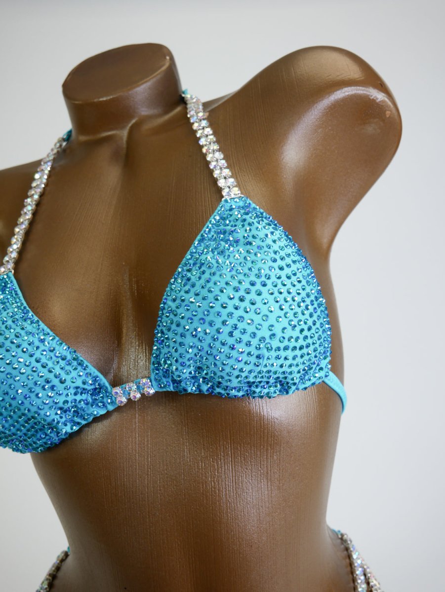 Baby Blue Peacock Bikini Suit - Saleyla
