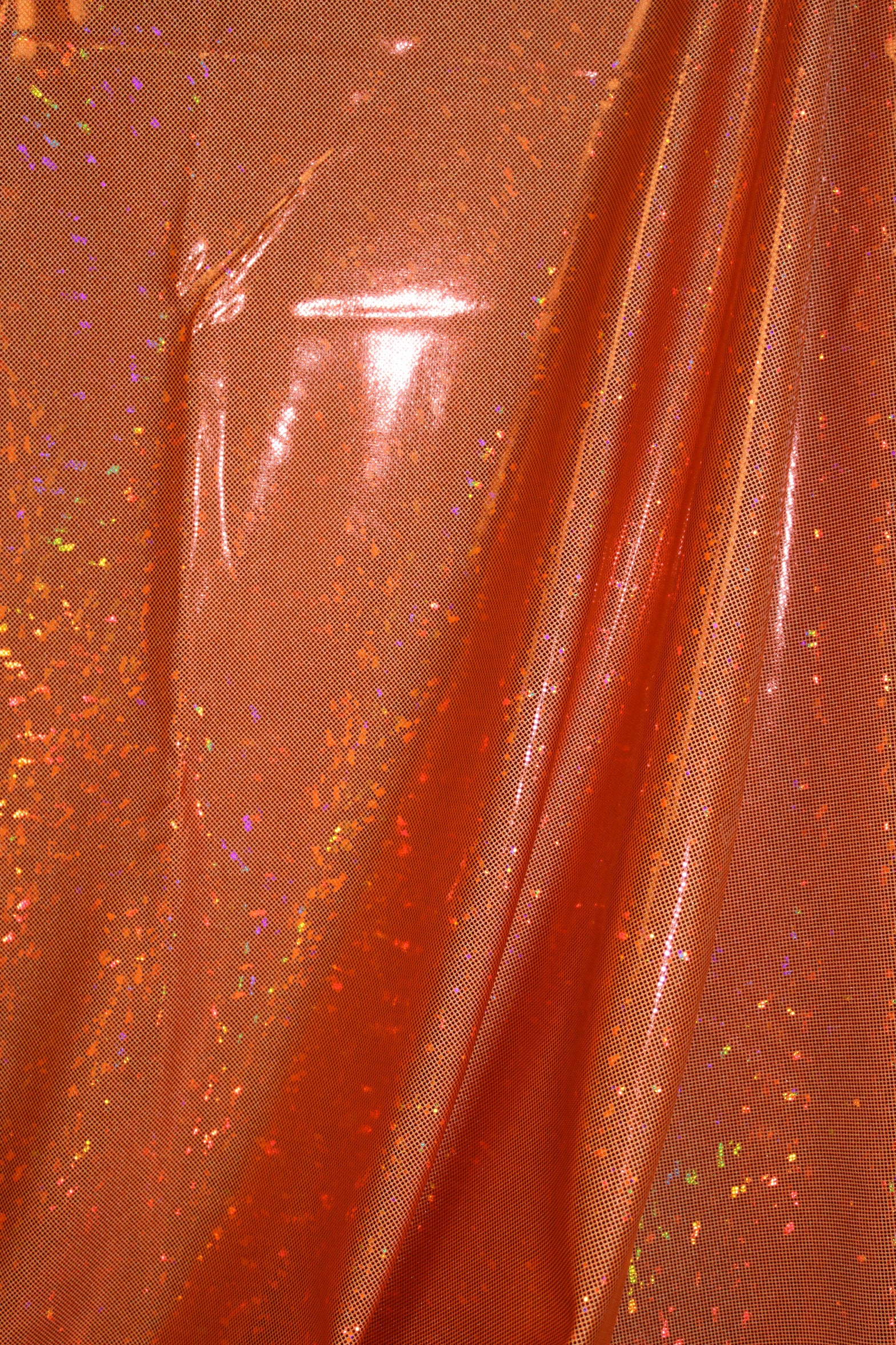 Orange Hologram Spandex