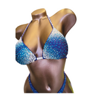 Midnight Blue Figure Competition Suit | Top 34C / Bottom XS | Ready to Ship - Saleyla