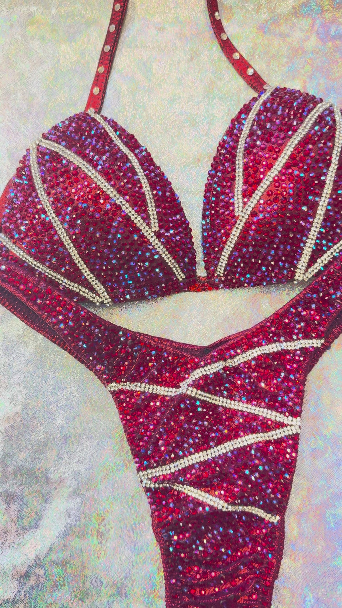 Red Crystal Lightning Figure Competition Suit product video