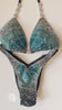 Gradient Blue Figure Competition Suit — Saleyla, Top 34C / Bottom S, US-made, ready to ship custom bikini suit.